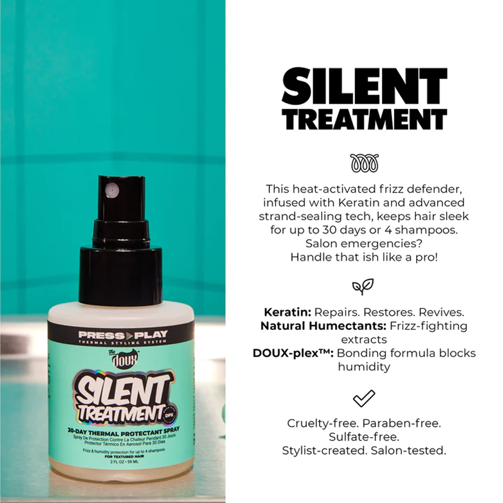 The Doux Press Play Silent Treatment 30 Day Anti-Humidity Treatment 59ml-Keratin Treatment-Aladin Beauty