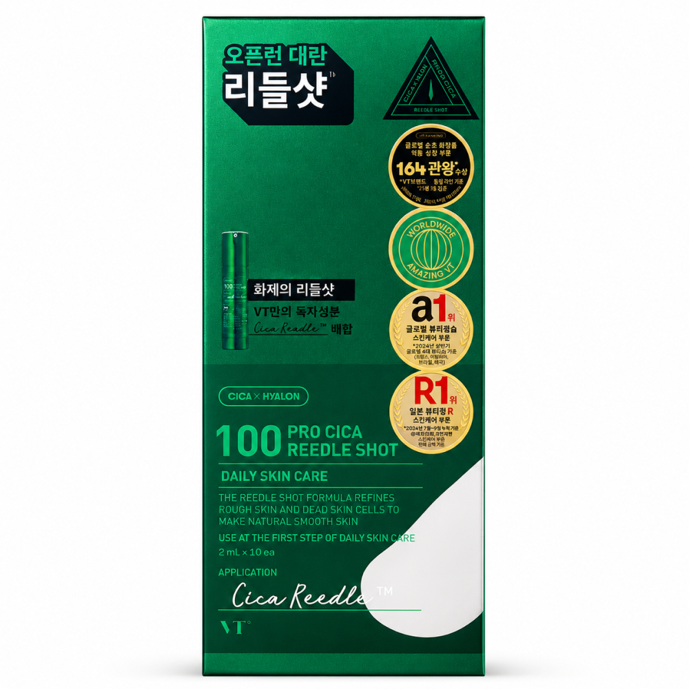 Vt Cosmetics 100 Pro Cica Reedle Shot 2ml X 10 Pieces
