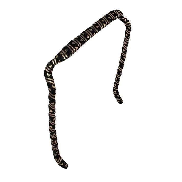 Zazzy Bandz Black and Gold Aztec