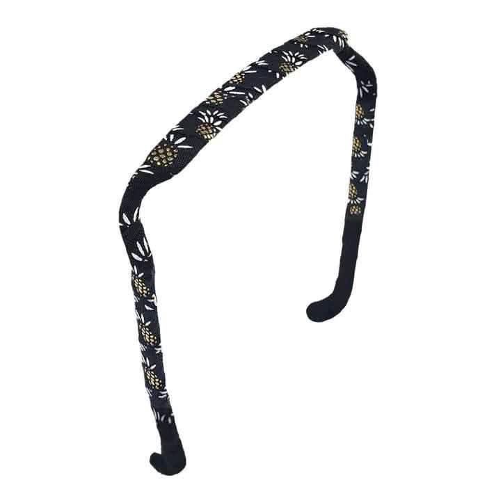 Zazzy Bandz Gold Pineapples on Black - Aladin Beauty