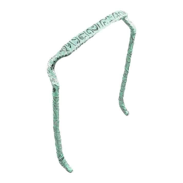 Zazzy Bandz Silver Swirls on Blue