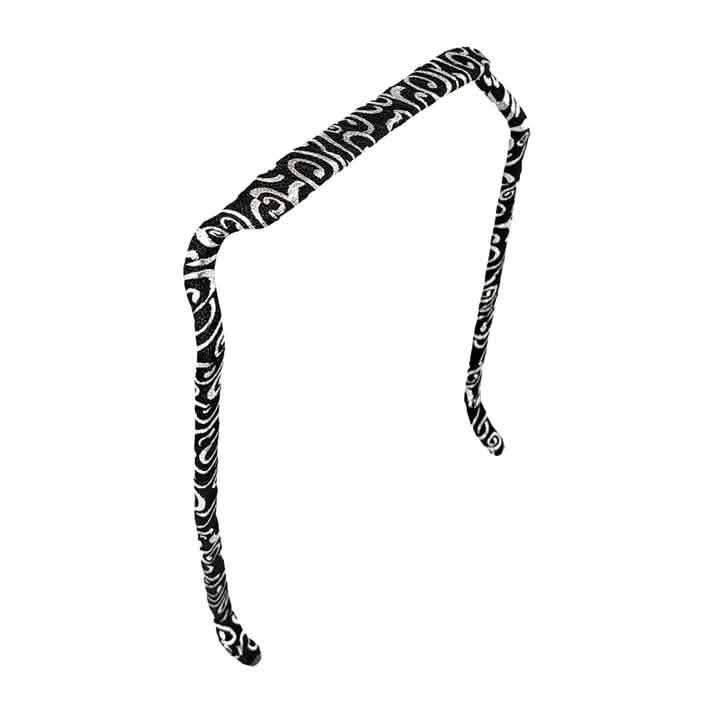 Zazzy Bandz Swirls of Silver on Black