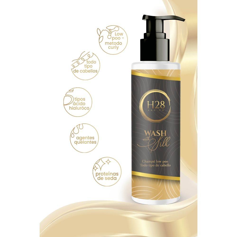 H28 and Co Wash With Silk Shampoo Low Poo 250ml