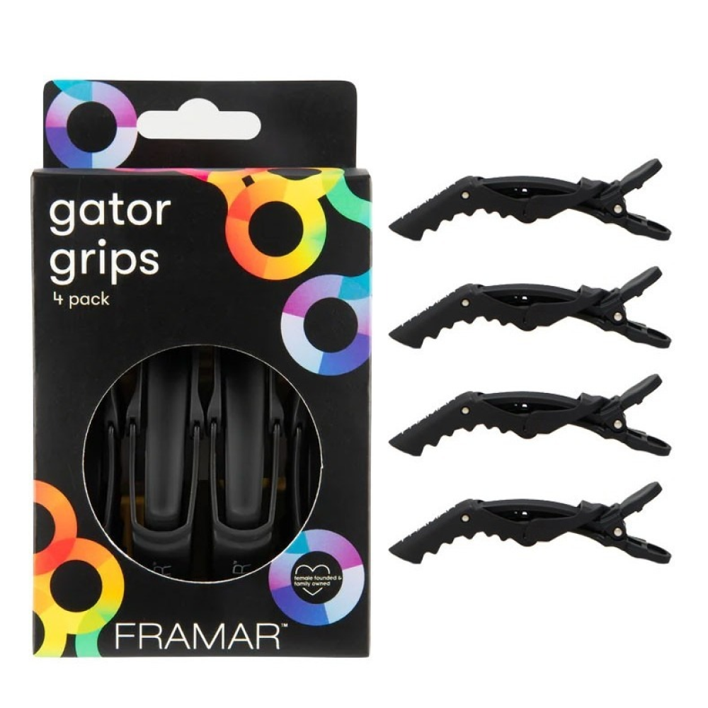 Framar Rubber Hair Clips 4 Pack