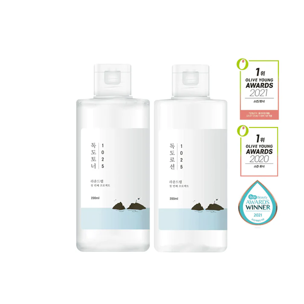 Round LAB Dokdo Toner + Lotion 200ml-Skin Care Kit-Aladin Beauty