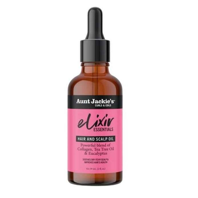 Aunt Jackie’s Elixir Essentials Collagen And Tea Tree Hair Scalp Oil 59ml - Aladin Beauty