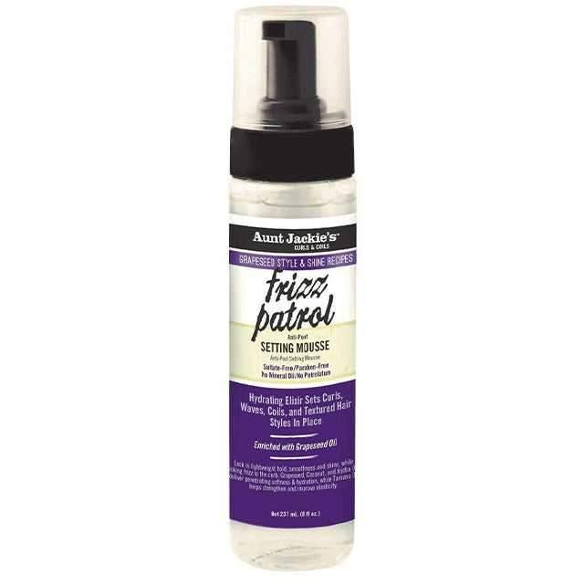 Aunt Jackie's Grapeseed Frizz Patrol Setting Mousse 237ml - Aladin Beauty
