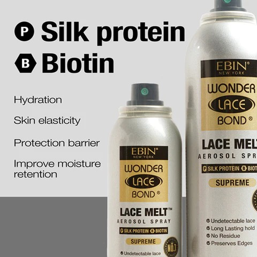 Ebin Wonder Lace Bond Melting Spray Silk Protein & Biotin 80ml-All-Aladin Beauty