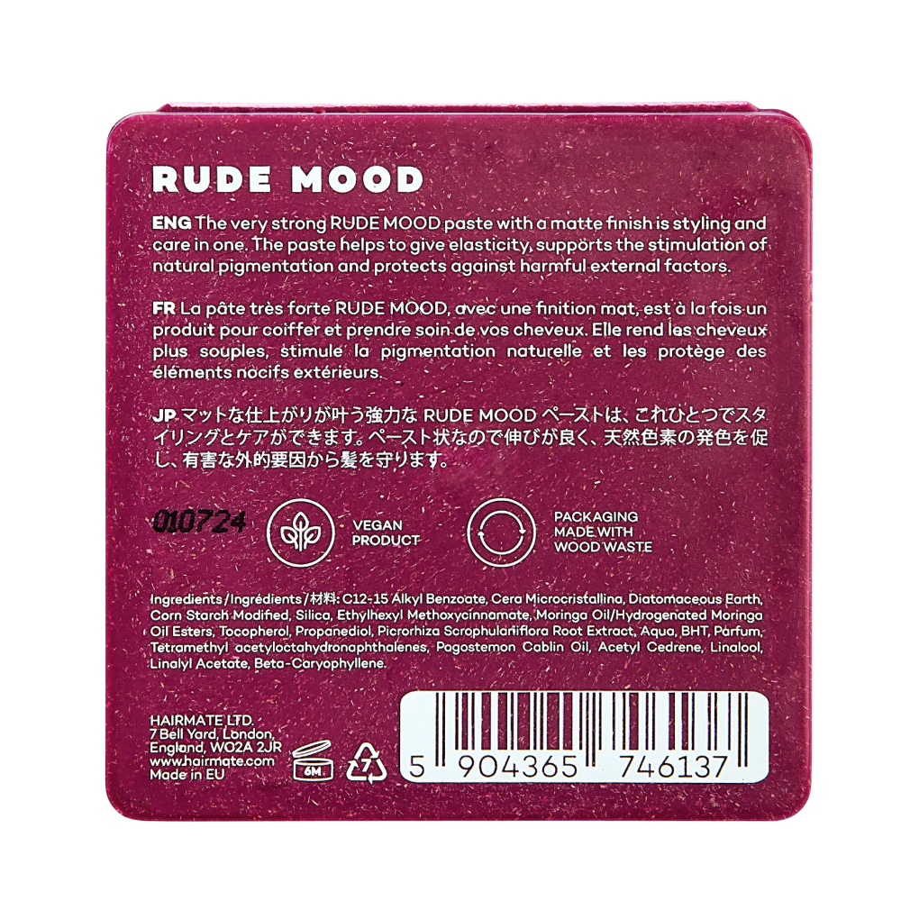 Hairmate Rude Mood Matte Finish Paste With Strong Fix 75g