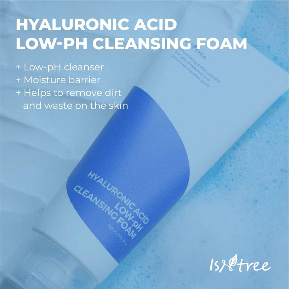 Isntree Hyaluronic Acid Low-pH Cleansing Foam 150ml-Gel Cleanser-Aladin Beauty