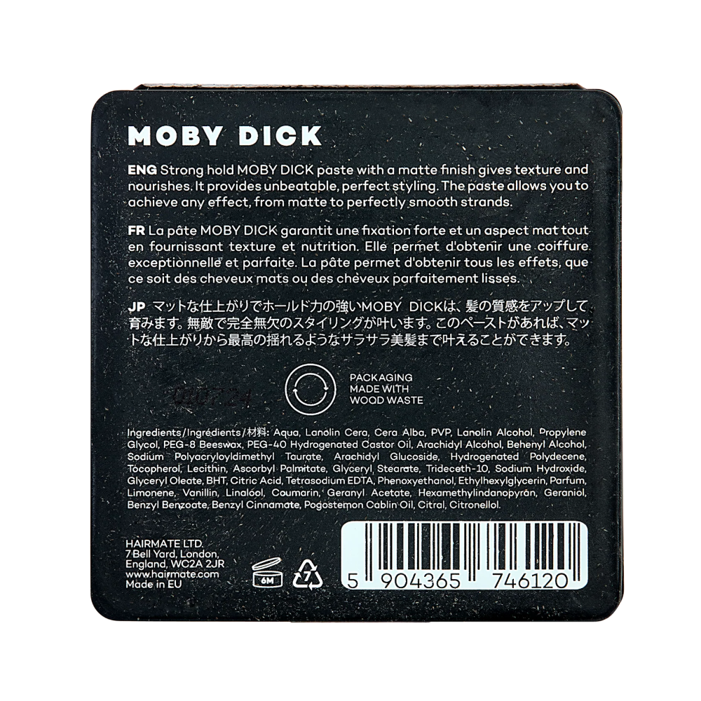Hairmate Moby Dick A Strong-Fixing Matte Paste For Short Hair 75g