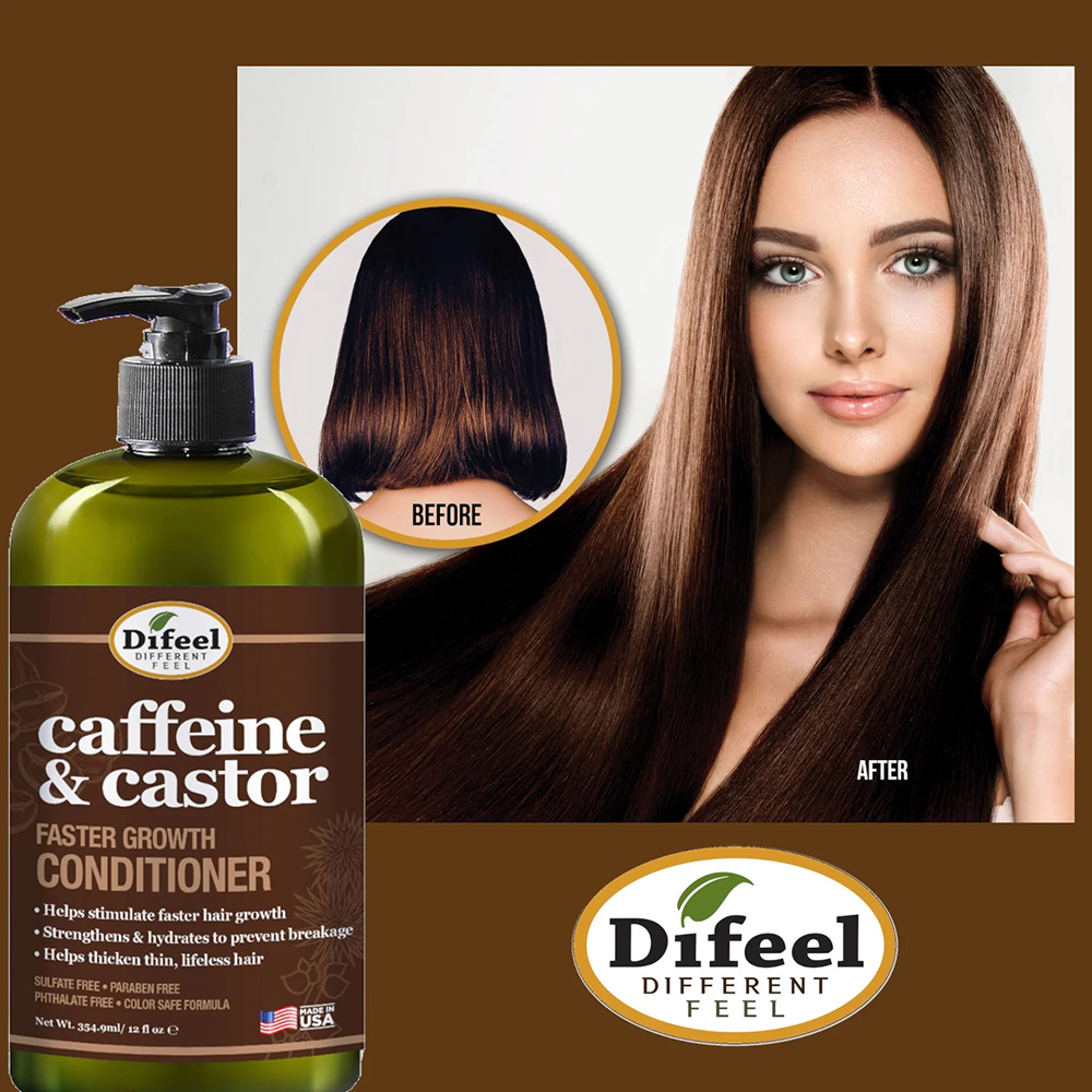 Difeel Caffeine and Castor Faster Growth Conditioner 12oz-All-Aladin Beauty
