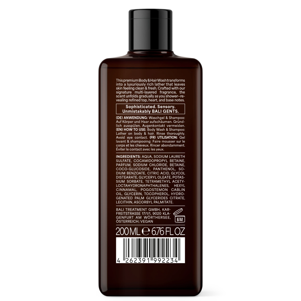 Bali Curls Gents Bodywash Sandalwood Leather 7 200ml