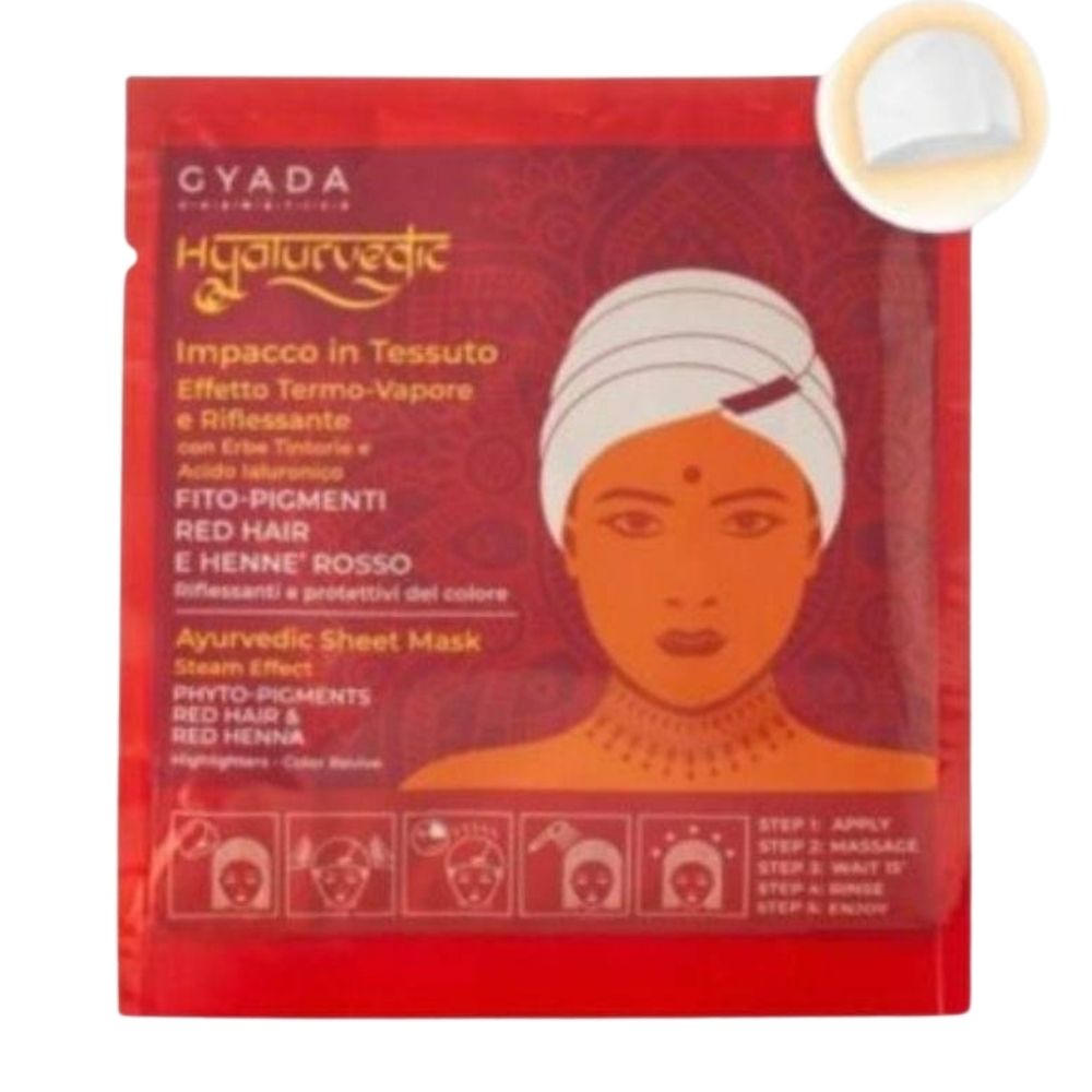 Gyada Hyalurvedic Reflective Ayurvedic Fabric Hair Wrap – Red Hair