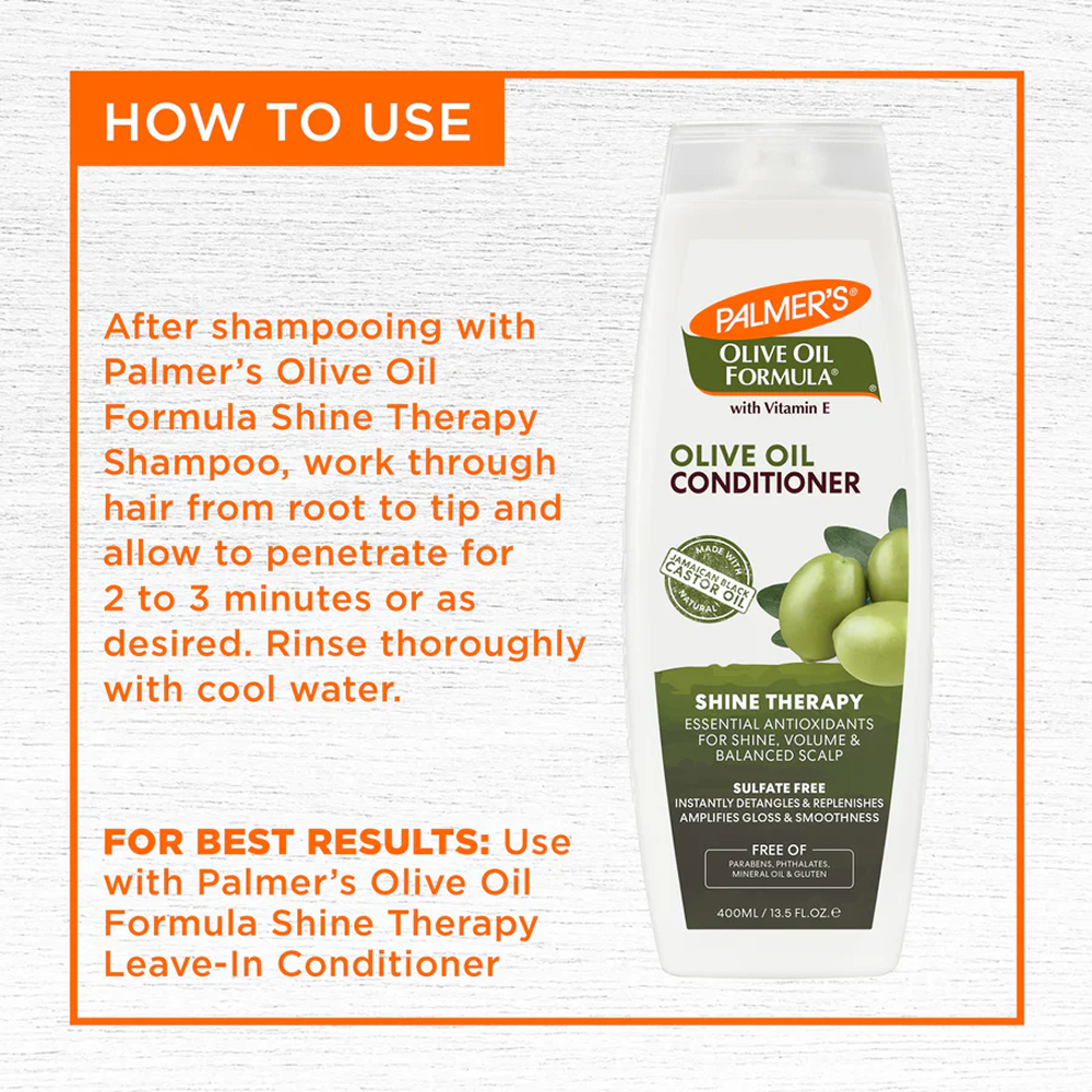 Palmer's Olive Oil Formula Shine Therapy Conditioner 400 ml-All-Aladin Beauty