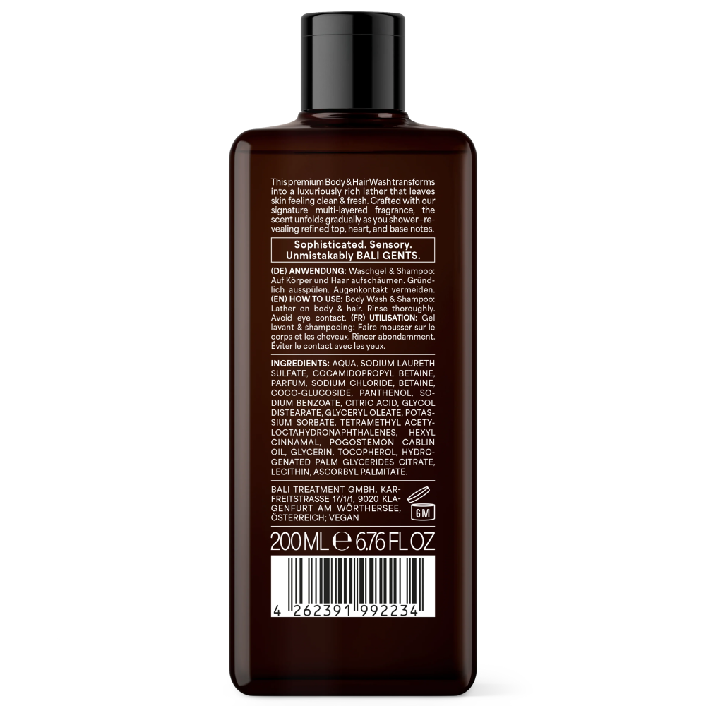 Bali Curls Gents Bodywash Sandalwood Leather 7 200ml