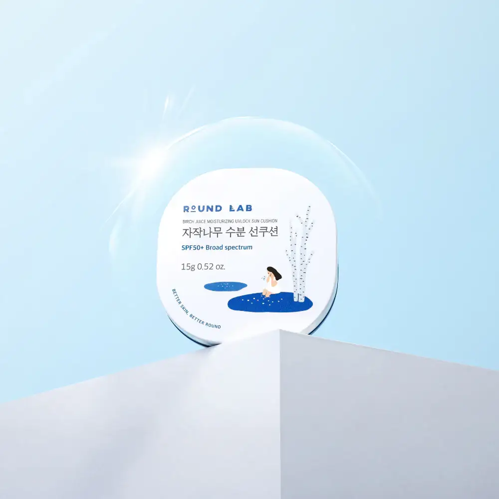 Round Lab Birch Moisturizing Sun Cushion SPF 50+ 15g-Sunscreen-Aladin Beauty