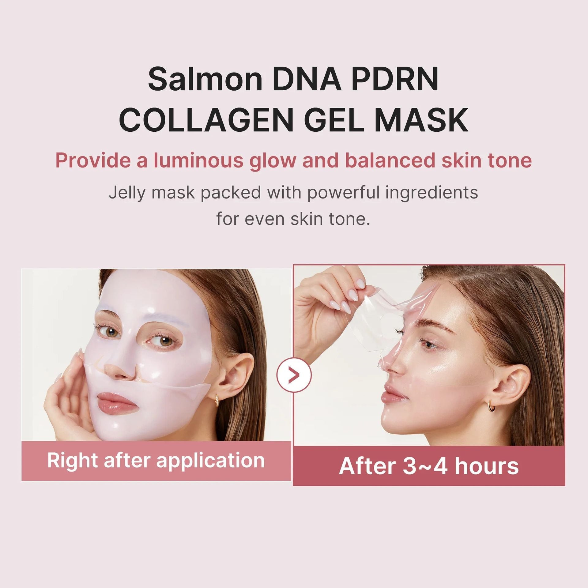 Medicube Pdrn Pink Collagen Gel Mask - 4 Sheets-Hydrogel Sheet Mask-Aladin Beauty