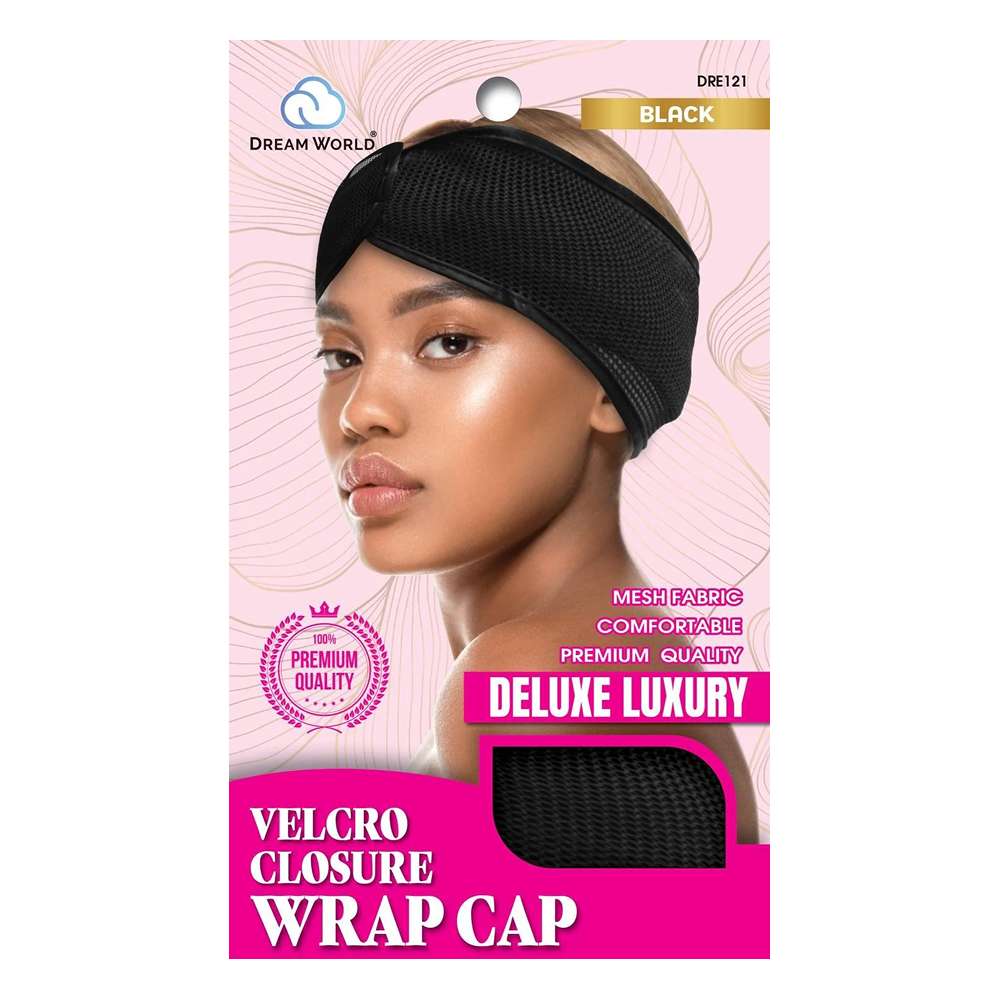 Dream World W-Mesh Wrap Cap Velcro Black-All-Aladin Beauty