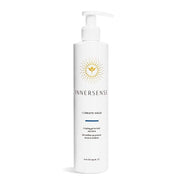White Innersense I Create Hold styling gel pump bottle with gold sunburst logo.