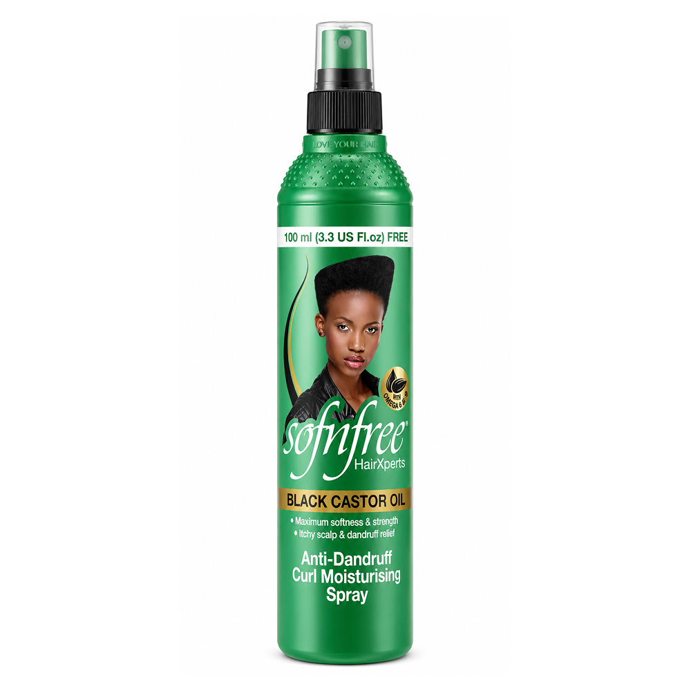 Sof n'free Black Castor Oil Anti-Dandruff Curl Afro Spray 350ml-All-Aladin Beauty