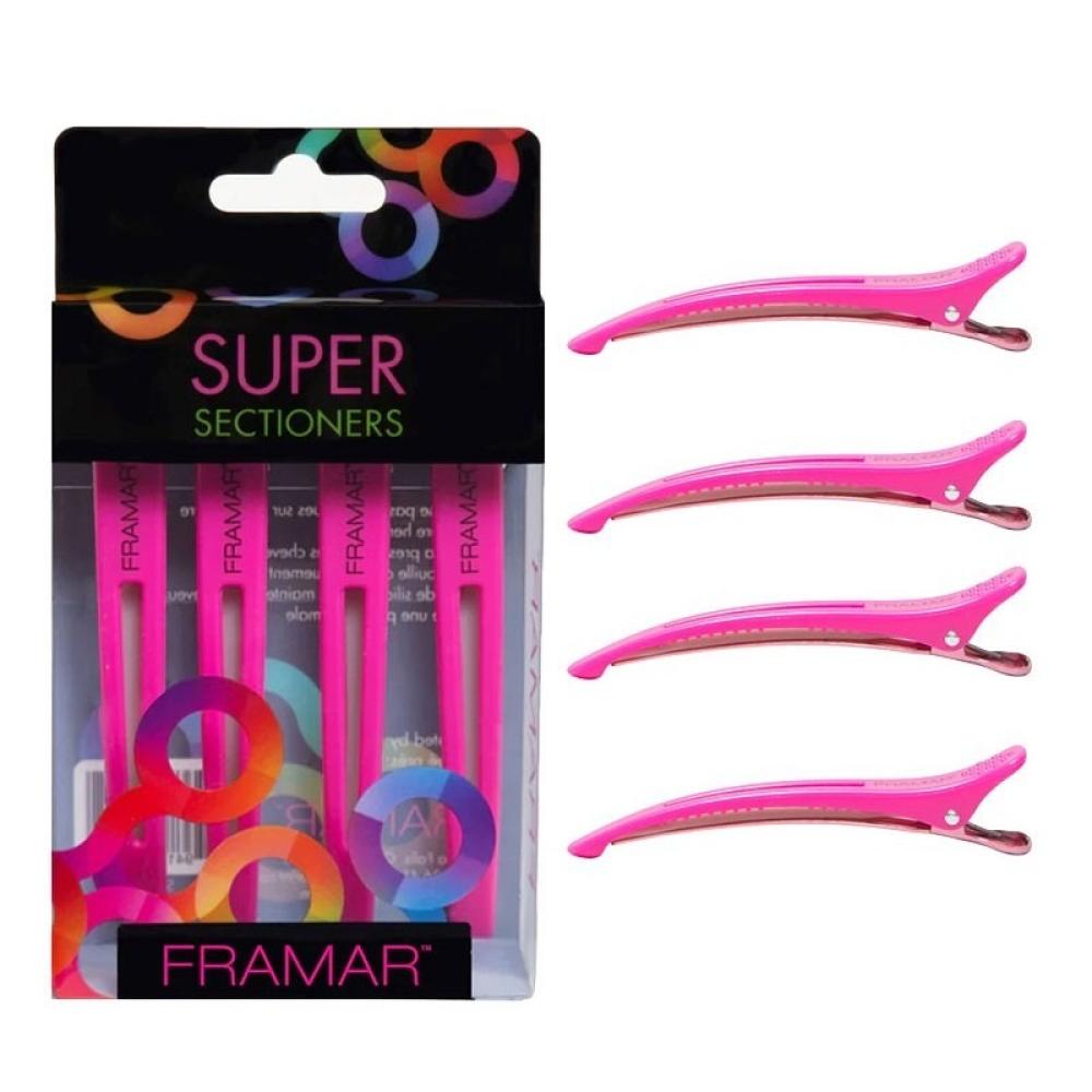 Framar Rubber Hair Clips 4 Pack