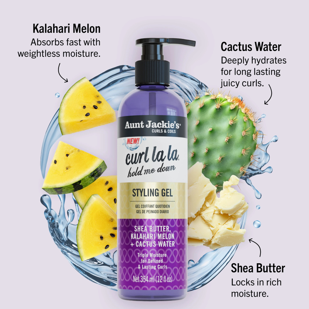 Aunt Jackie's Curl La La Hold Me Down Styling Gel 12oz-All-Aladin Beauty