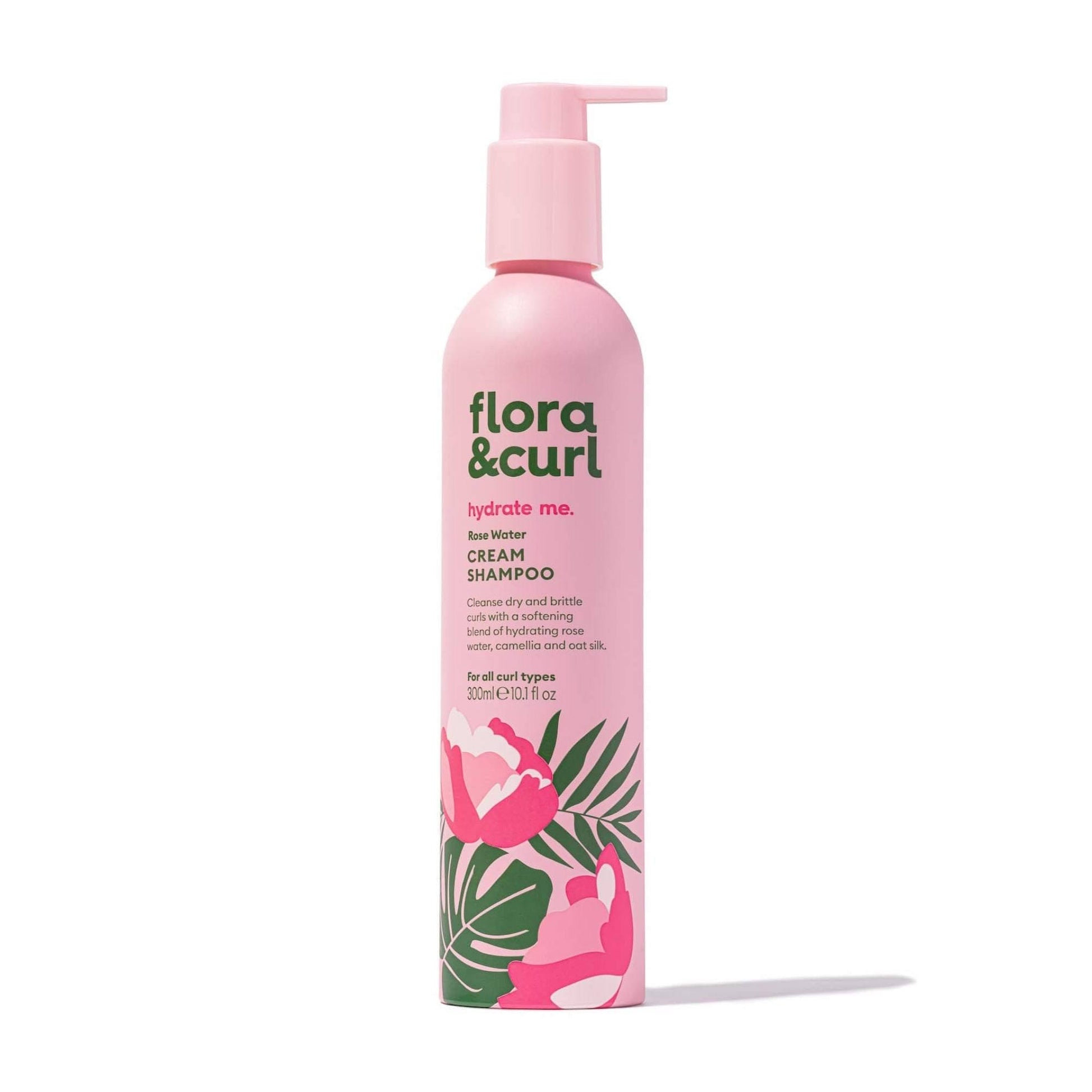 Flora & Curl Hydrate Me Rose Water Cream Champú 300ml - Aladin Beauty