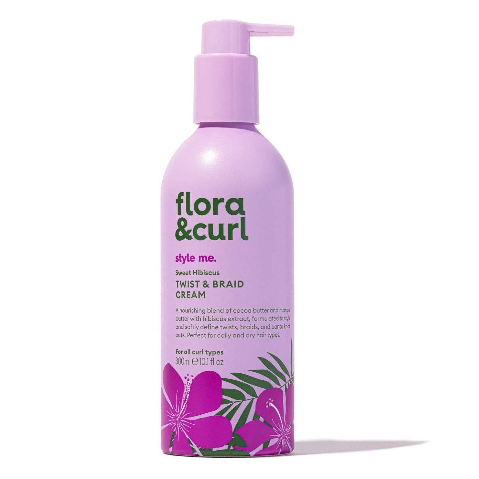 Flora & Curl Style Me Sweet Hibiscus Twist & Braid Cream 300ml - Aladin Beauty