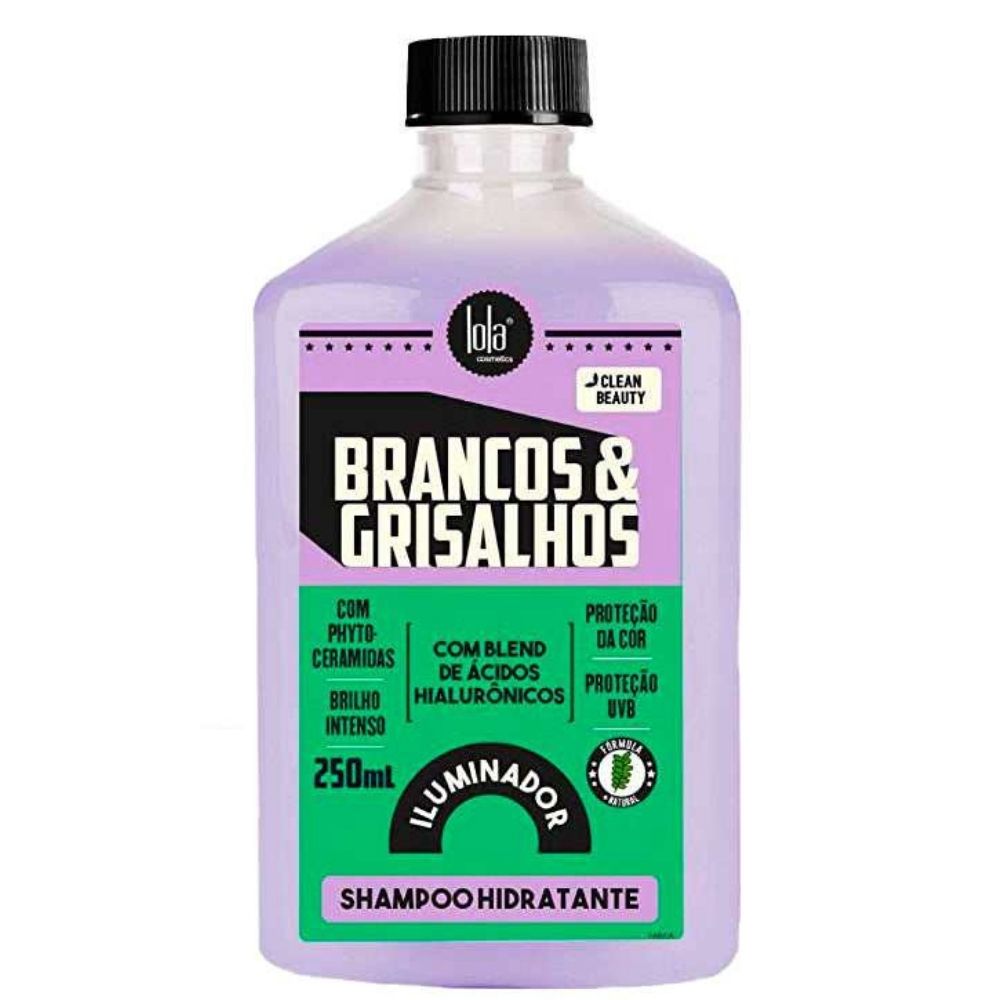 Lola Cosmetics Brancos & Grisalhos Iluminador Champú Hidratante 250ml - Aladin Beauty