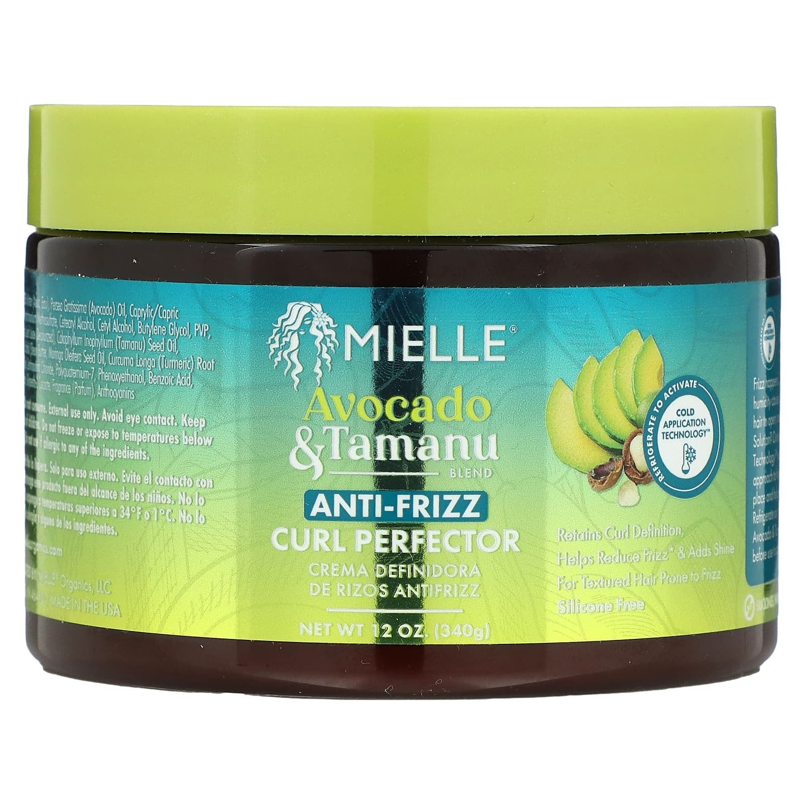 Mielle Avocado & Tamanu Anti-Frizz Curl Perfector Crème 340g - Aladin Beauty