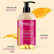 Mielle Honey & Ginger Styling Gel 384ml - Aladin Beauty