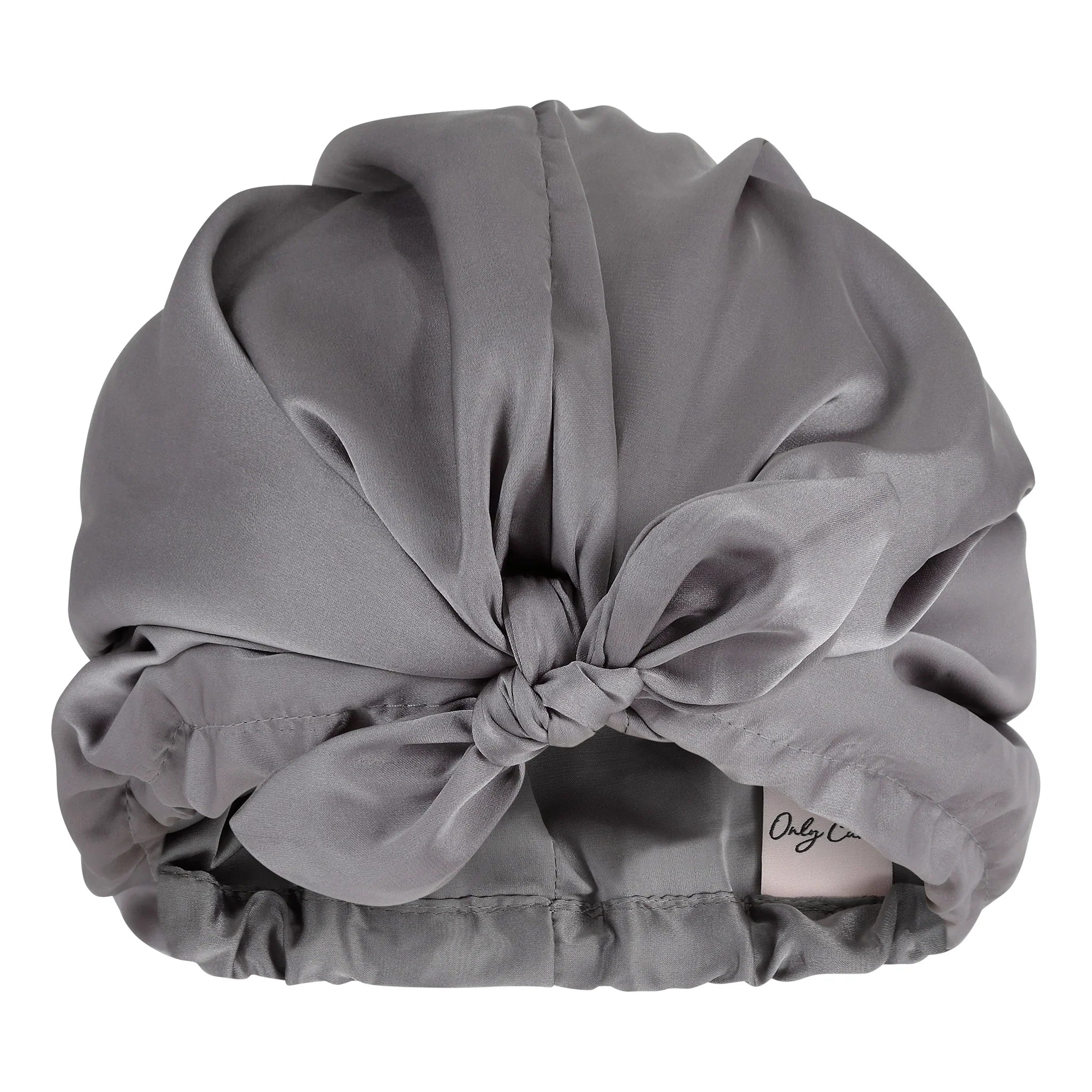 Only Curls Satin Lined Hair Turban Slate Gray - Aladin Beauty