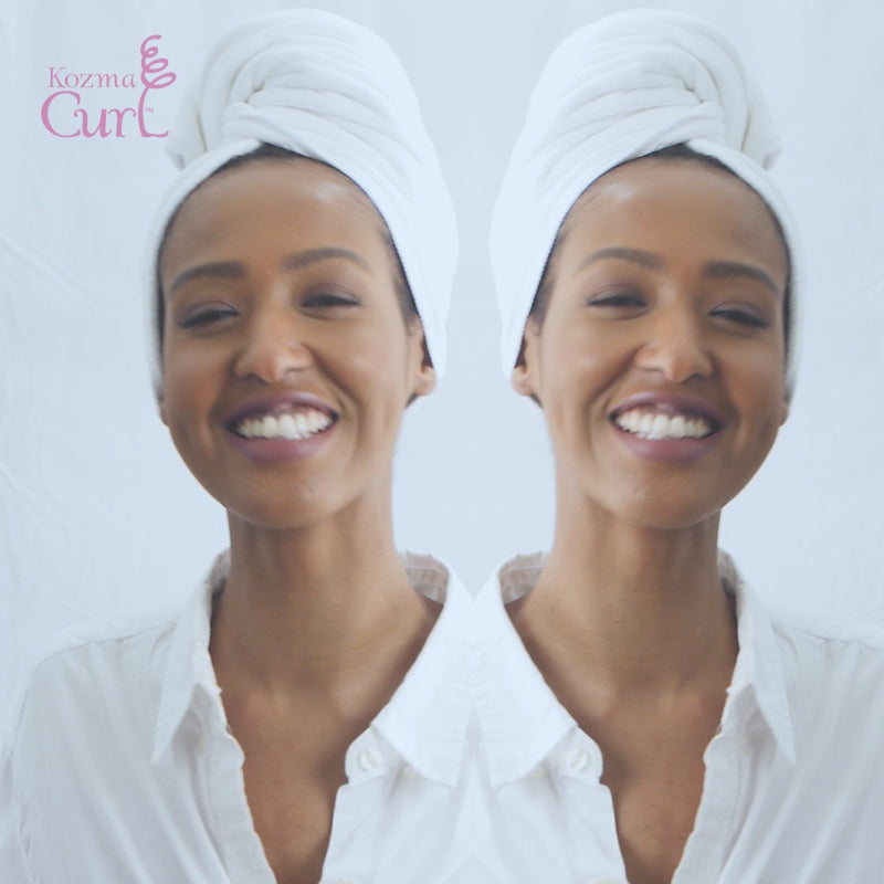 Load video: Kozma Curl Microfiber Towel