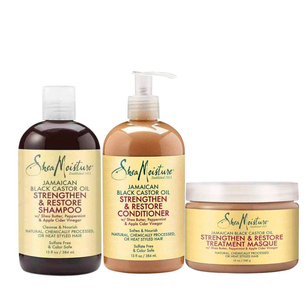 Shea Moisture Jamaican Black Castor Oil Pack of 3 - Aladin Beauty