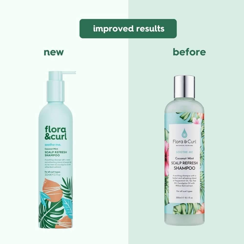 Flora & Curl Soothe Me Coconut Mint Scalp Refresh Shampoo 300ml