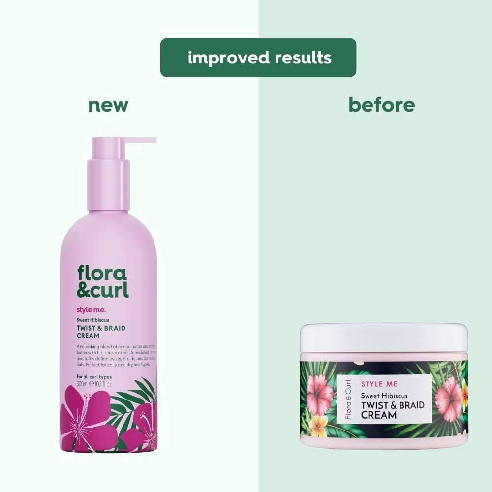 Flora & Curl Style Me Sweet Hibiscus Twist & Braid Cream 300ml