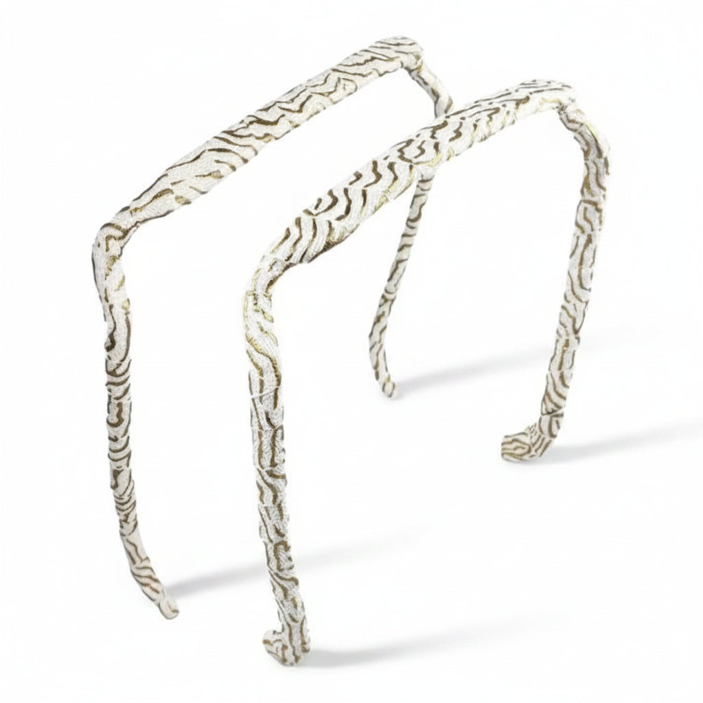 Zazzy Bandz Gold and White Zebra